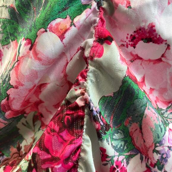 For Love & Lemons Mint Floral Cutout Ruched Midi Dress - Picture 8 of 8